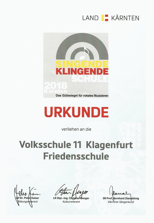 2018 Urkunde